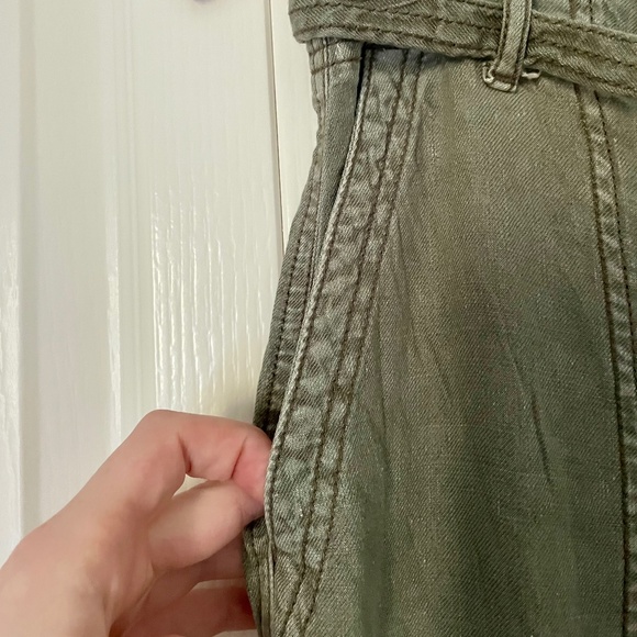 American Eagle Outfitters Olive Green Tie Cargo Pants | Size 4 - Picture 5 of 8